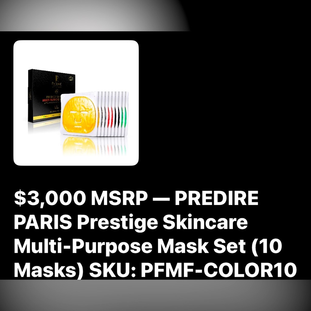 Predire Facial Paris Collections  $25 Each To Start